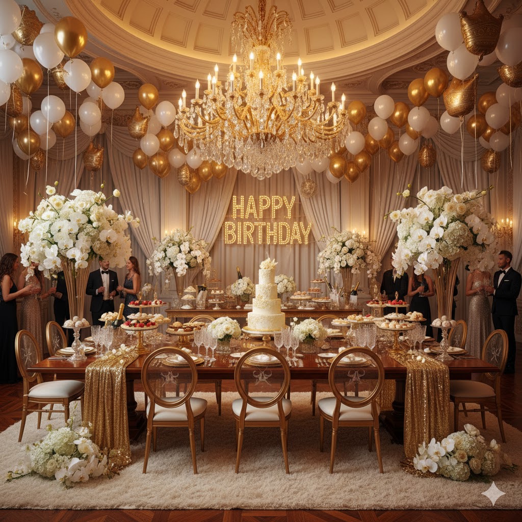 Gift table with themed decor