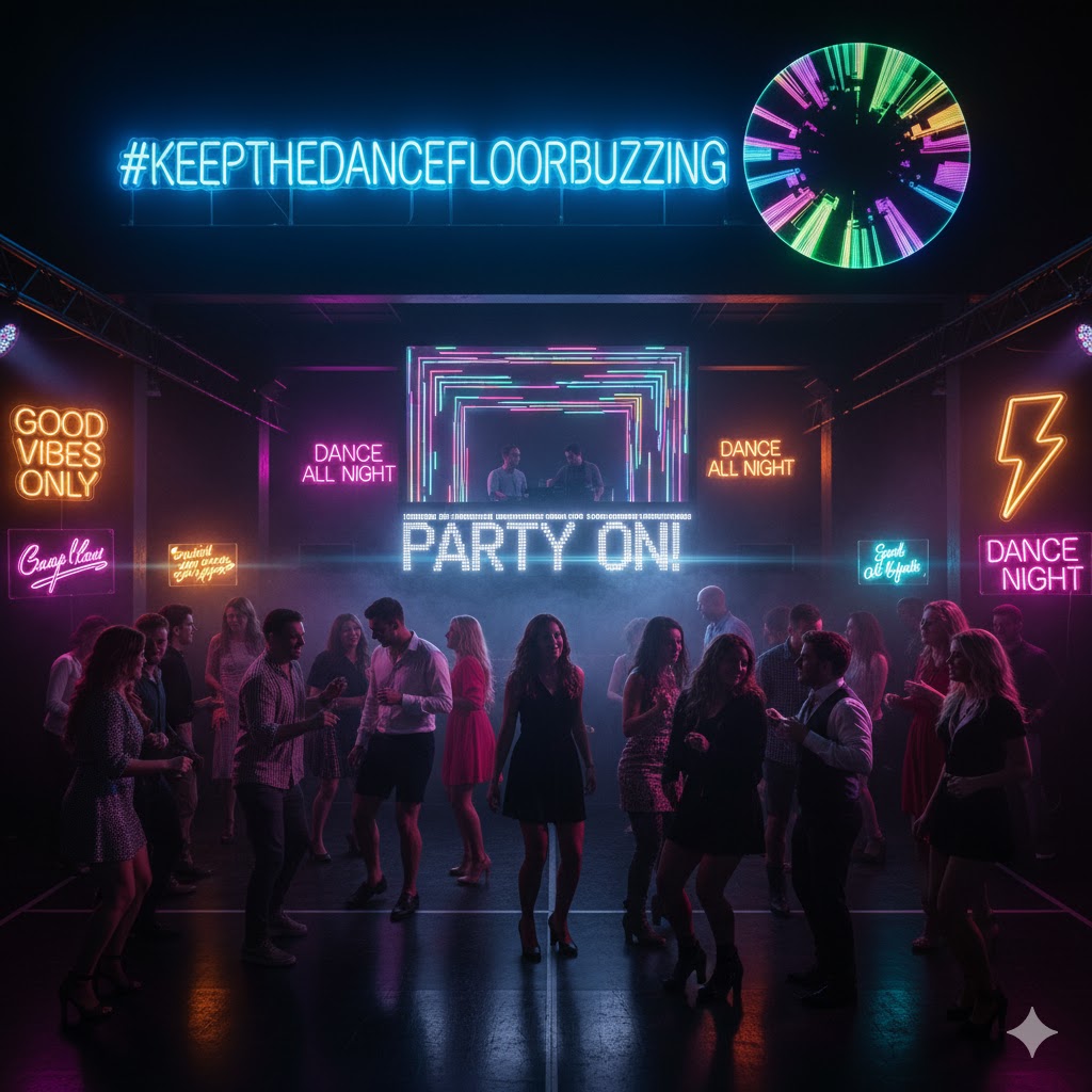 Neon sign display for events